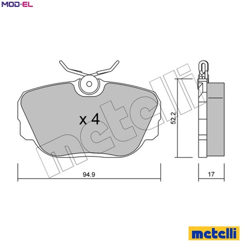 Brake pad set disc - set,