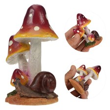  Fish Tank Ornament Toadstool Ornaments Garden Mushroom Decor Aquarium Tiny
