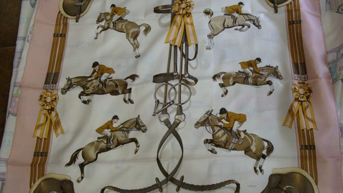 Hermes silk scarf jumping - silk,