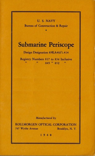 Usn navy periscope manual 1940 - periscope,