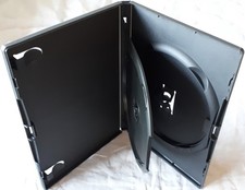 Double DVD cases, black, 14mm