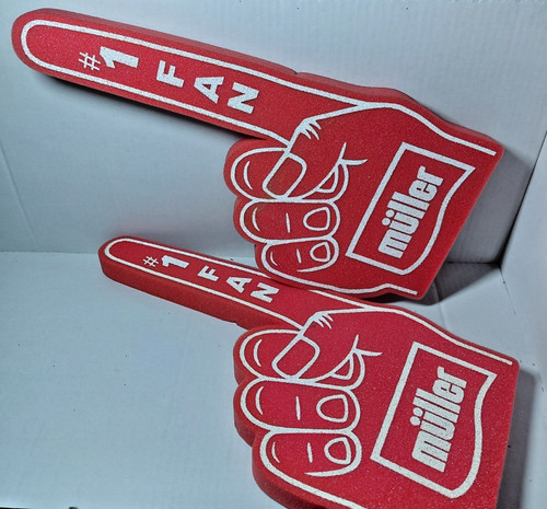 Large red foam pointing - x2,
