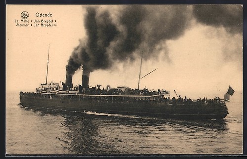 Postcard ostend steamer - ostend,,