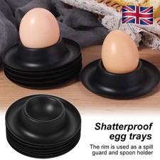 6X Breakfast Serving Cups Holders Set Boiled Egg Kitchen Plastic Egg Cup