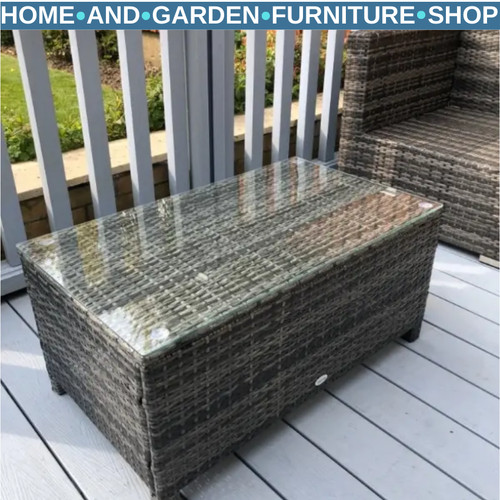Rattan garden coffee table - garden,
