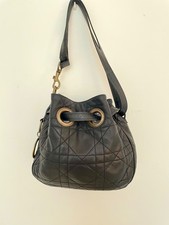 Authentic Dior cannage bag,Galliano, black calfskin leather, Excellent condition