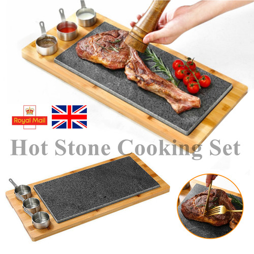 Sharing hot stone cooking set - stone,