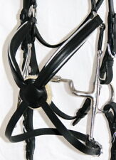 FSS COMFORT Padded Mexican Grackle Figure 8 SILVER PIPING NOSEBAND Twin Buckles