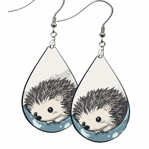 Cute pet hedgehog earrings - pet,