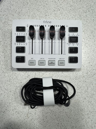 Fifine sc8 audio mixer - audio, white