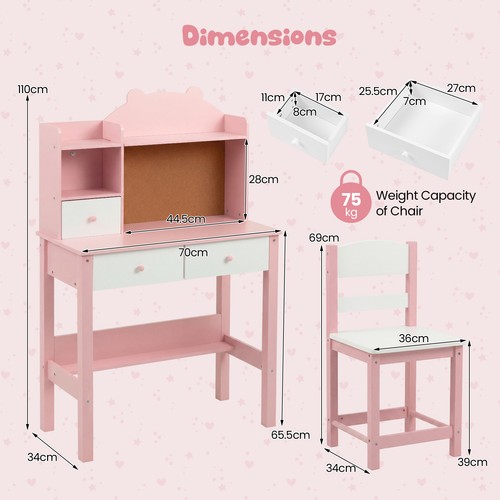 Desk and chair - chair, set