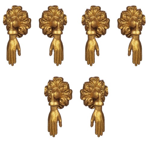 Set gold metal drawer - of,