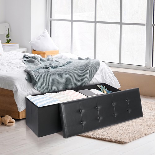 Folding storage ottoman - storage,