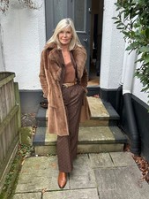 MASSIMO DUTTI Coat UK XS Brown