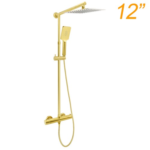 Brushed gold square exposed - gold,