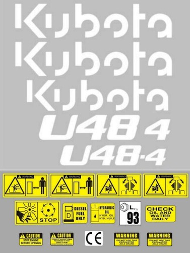 Decal sticker set kubota - sticker, set.
