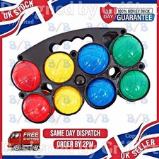 8 BOULES SET PLASTIC GARDEN FAMILY GAME FRENCH PETANQUE BALLS HOLIDAY OUTDOOR