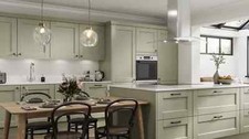 Howdens  Discontinued  Fairford Sage Green  Kitchen Range