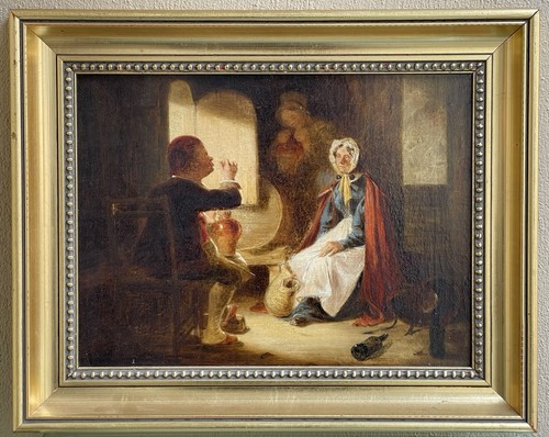 Antique oil painting - antique,