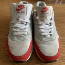 Nike Air Max Ladies Trainers Size 4.5 Very Good Condition Grey Red See Pics
