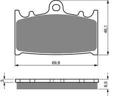 Brake Disc Pads Front L/H