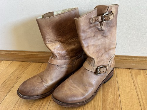 Women rustic tan leather - women's, ash