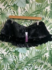 Debut black faux fur shrug