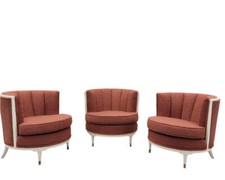 Art Deco Channel Barrel Back