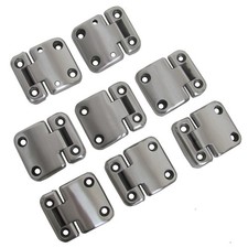 Land Rover Defender 110/130 4 Door Hinge set in brushed stainless alloy heritage