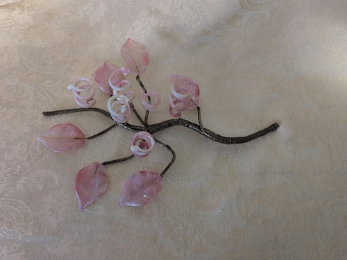Vtg victorian flower frog vase - victorian,
