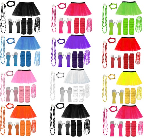 Neon 80s fancy dress hen - neon,