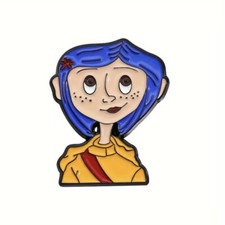 Coraline Doll Pin Enamel Metal