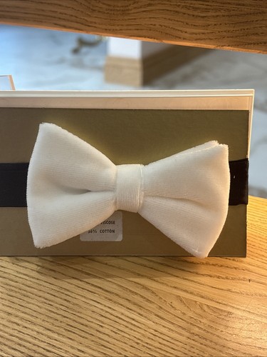 New white velvet - white, tie