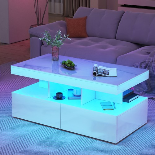 Coffee table with - led, high