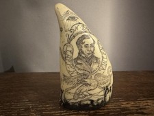 Sperm Whale Scrimshaw Nautical Faux Tooth - NB Captain Vincent - Stenrofjord