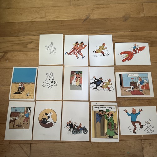 Vintage tintin greeting cards
