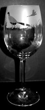 PHEASANT Frieze Boxed 35cl Crystal Wine Glass