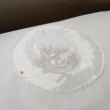 Tapio Wirkkala iittala glass ice bowl Avaanto 24cm Finland vintage Nordic design