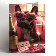 french bulldog birthday card