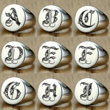Men Signet Ring Silver