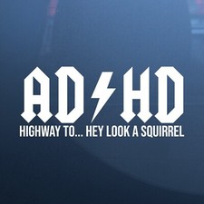 ADHD Funny Car Sticker, Camper