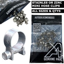Mini Hose  Clip Clamp Jubilee Fuel Line Petrol Pipe Clamps Clips Stainless Zinc