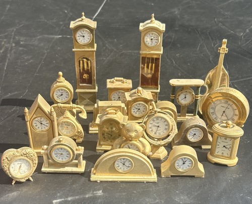Vintage miniature clocks - vintage,