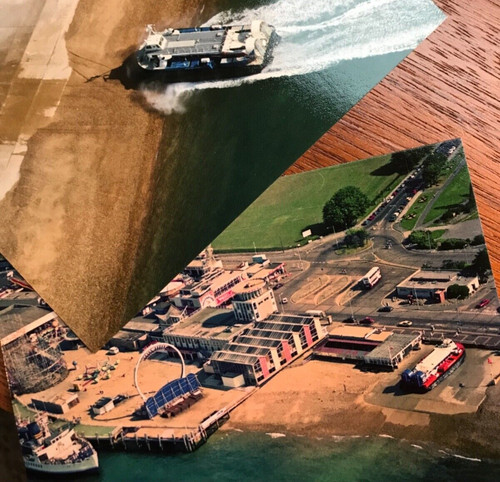 Shipping ferry art postcards