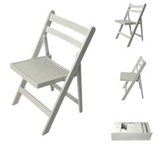 White Wooden Folding Chairs