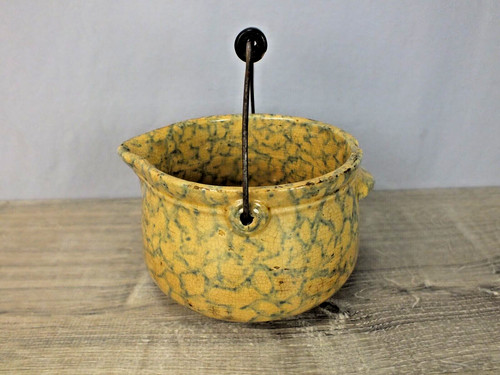 Antique pottery spongeware - antique,