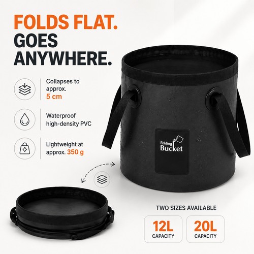 Car boot folding bucket - boot,