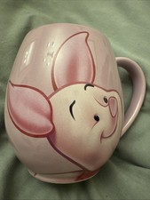 New Disney Churchill Large Piglet Winnie The Pooh Barrel Mug Tea/Coffee Cup Pink