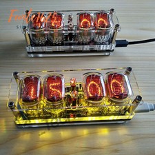 4-bit Glow Tube Clock Colorful  IN-12A IN-12B DS3231 Nixie LED Backlight