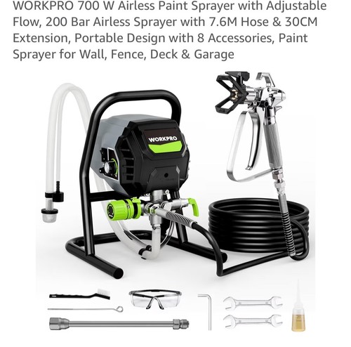 Workpro 700w airless paint - workpro,